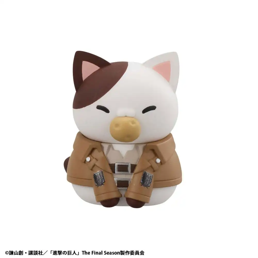 Attack on Titan Mega Cat Project Attack on Tinyan Trading Figures Gathering Scout Regiment danyan! 3 cm - 1 Unidade